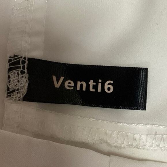 Venti6 White High Waist Paperbag Pleated Tapered Leg Crop Ankle Pants Size S - Picture 4 of 5